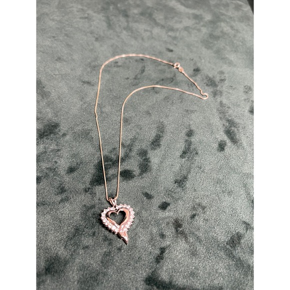 Jewelry - 925 Sterling Silver Heart Pendant Necklace 18" Chain